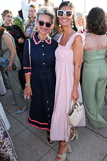 Anna von Busse und Julia Heinz / CeU-Talk mit Franziska_Frosch (Chefredakteurin ELLE) / Club europäischer Unternehmerinnen lädt zum Vortrag, Gespräch und Empfang auf die Dachterrasse des Hotel Mandarin Oriental am 22. Juli 2025 @Foto: ABR-Pictures / Frank Rollitz 